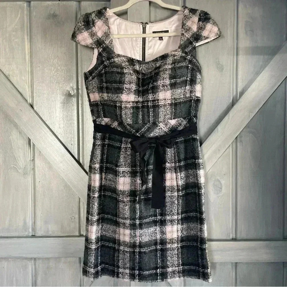 Guess Zoe Plaid Wool Blend Dress preppy girlhood legally blonde tweed - Picture 2 of 8